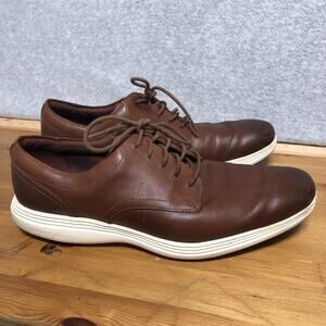 Cole Haan Grand Dress Shoes Mens 12M Tour Plain Ox Woodbury Ivory C29412